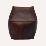 JMD290P Leather Square Pouf