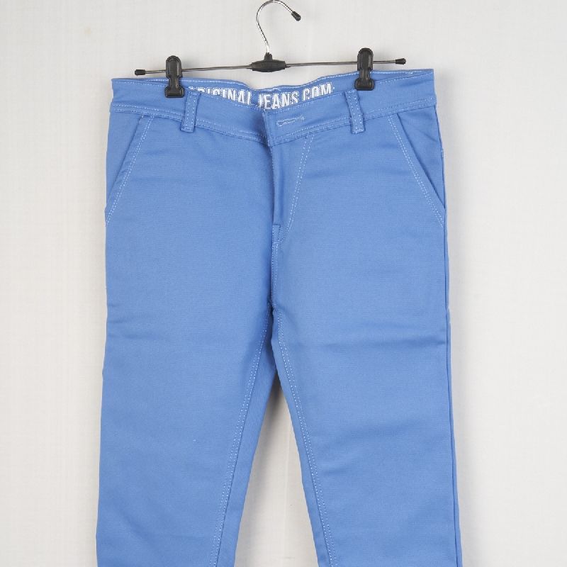 D NO-1649-BLUE Mens Knitted Dusty Jeans