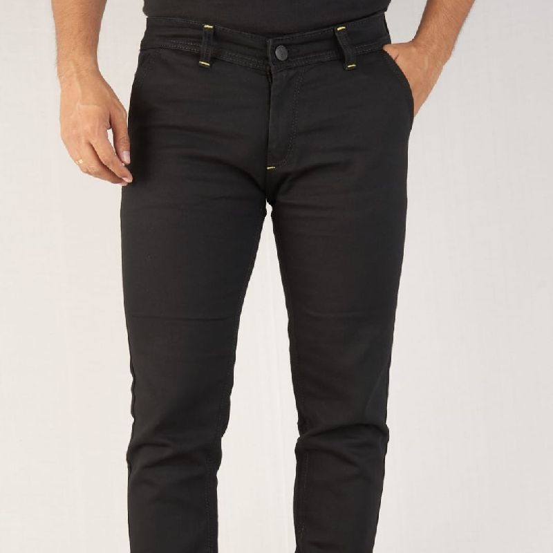 D NO-1679 Mens Black Knitted Jeans