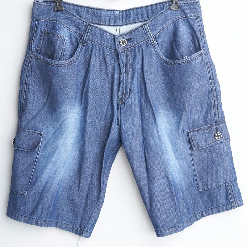 Denim Shorts Side Pockets