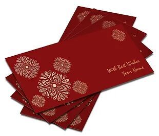 Customized Velvet Finish Shagun Envelopes