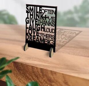 Customized / Non Customized Wooden Quote Laser-cut Typography Plaque (26)