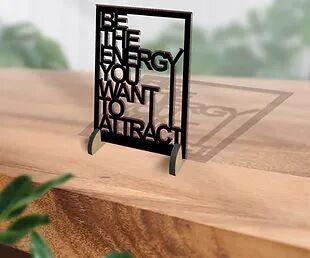 Customized / Non Customized Wooden Quote Laser-cut Typography Plaque (17)