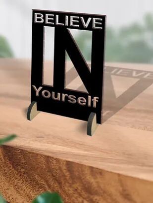 Customized / Non Customized Wooden Quote Laser-cut Typography Plaque (18)