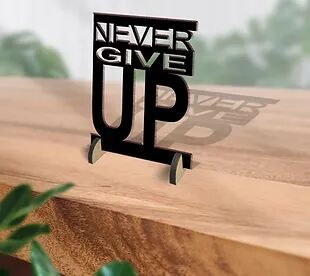 Customized / Non Customized Wooden Quote Laser-cut Typography Plaque (19)