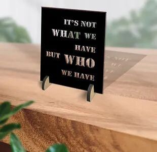 Customized / Non Customized Wooden Quote Laser-cut Typography Plaque (21)