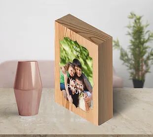 Personalized Collage/Photograph Printed on Wood Block can be used as Photo Frame