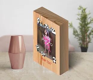 Personalized Collage/Photograph Printed on Wood Block can be used as Photo Frame