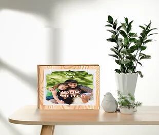 Personalized Collage/Photograph Printed on Wood Block can be used as Photo Frame
