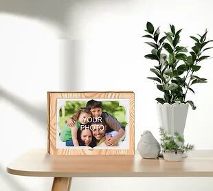 Personalized Collage/Photograph Printed on Wood Block can be used as Photo Frame