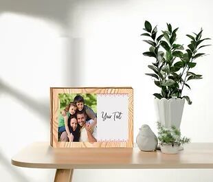 Personalized Collage/Photograph Printed on Wood Block can be used as Photo Frame