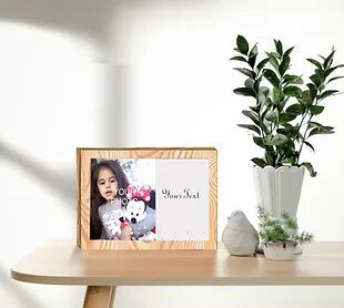 Personalized Collage/Photograph Printed on Wood Block can be used as Photo Frame