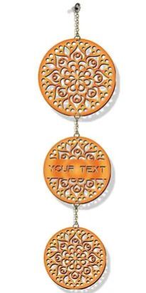Customized Laser-Cut Wooden WALL HANGING (Orange 05)