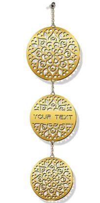 Customized Laser-Cut Wooden WALL HANGING (Golden 05)