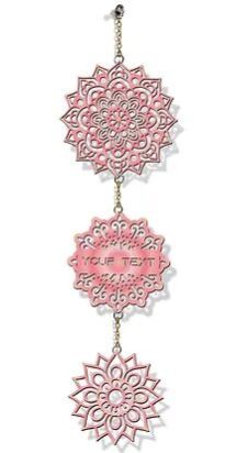 Customized Laser-Cut Wooden WALL HANGING (Pink 07)