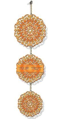 Customized Laser-Cut Wooden WALL HANGING (Orange 08)