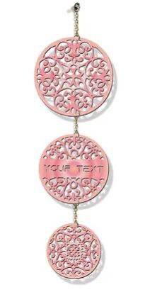 Customized Laser-Cut Wooden WALL HANGING (Pink 09)