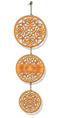 Customized Laser-Cut Wooden WALL HANGING (Orange 09)