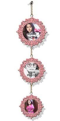 Customized Laser-Cut Wooden WALL HANGING (Pink 03)