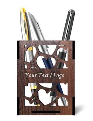 Customized Laminated MDF Wooden Pen Holder