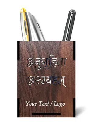 Customized Laminated MDF Wooden Pen Holder