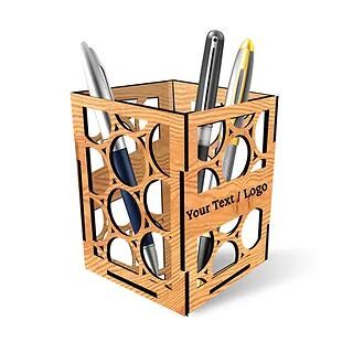 Customized Laminated MDF Wooden Pen Holder