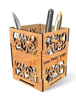 Customized Laminated MDF Wooden Pen Holder