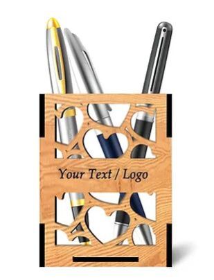 Customized Laminated MDF Wooden Pen Holder