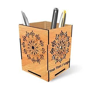 Customized Laminated MDF Wooden Pen Holder