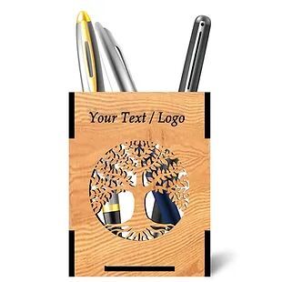 Customized Laminated MDF Wooden Pen Holder