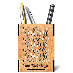 Customized Laminated MDF Wooden Pen Holder