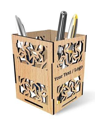 Customized Laminated MDF Wooden Pen Holder