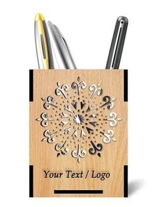 Customized Laminated MDF Wooden Pen Holder
