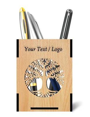 Customized Laminated MDF Wooden Pen Holder