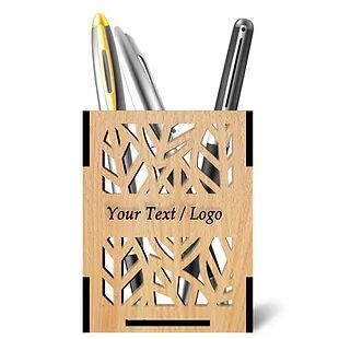 Customized Laminated MDF Wooden Pen Holder