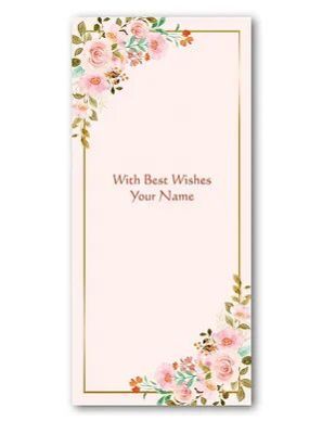 Customised Exclusive Designer Vertical Shagun / Money Envelope (SE Vert 5)