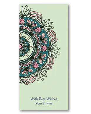 Customised Exclusive Designer Vertical Shagun / Money Envelope (SE Vert 9)