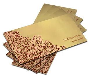 Customized SATIN Finish Shagun Envelopes