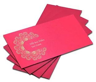 Customized SATIN Finish Shagun Envelopes
