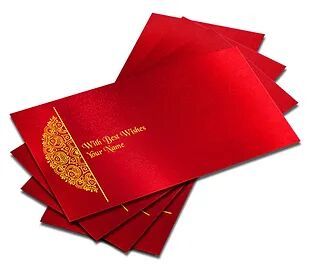 Customized SATIN Finish Shagun Envelopes