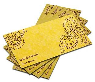 Customized Water Colour Effect Shagun Envelopes
