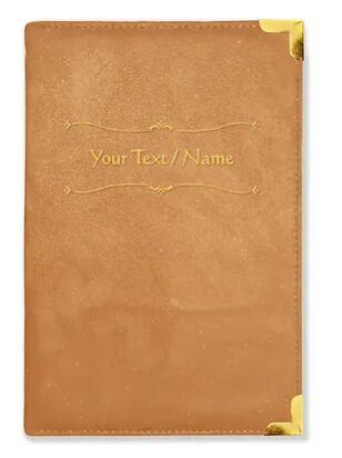 Personalized Brown Suede Finish Leather Cover Notebook/Diary (Sue Brown 03)
