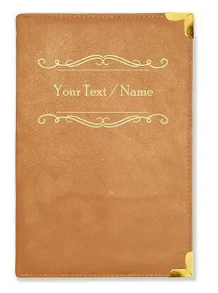 Personalized Brown Suede Finish Leather Cover Notebook/Diary (Sue Brown 07)