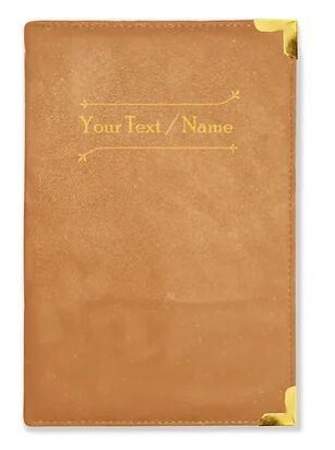 Personalized Brown Suede Finish Leather Cover Notebook/Diary (Sue Brown 08)