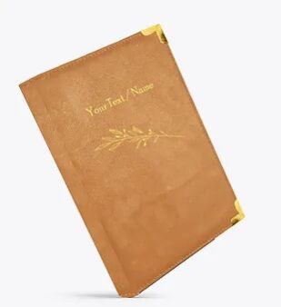 Personalized Brown Suede Finish Leather Cover Notebook/Diary (Sue Brown 01)