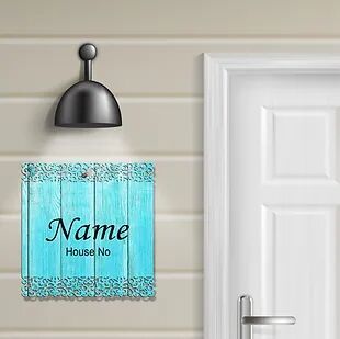 Personalized Laser-cut UV Printed Engineered Wood Door Name Plate (NP LC 03)