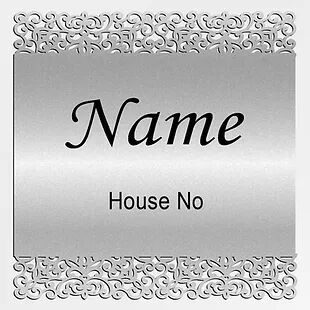 Personalized Laser-cut UV Printed Engineered Wood Door Name Plate (NP LC 03B)