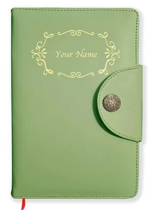 Personalized Olive Green Soft Leather Cover Notebook/Diary (Soft Lthr OGr 04)
