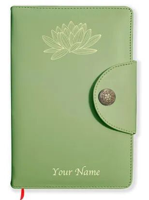 Personalized Olive Green Soft Leather Cover Notebook/Diary (Soft Lthr OGr 05)
