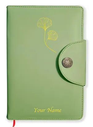 Personalized Olive Green Soft Leather Cover Notebook/Diary (Soft Lthr OGr 06)